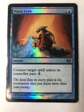 1x Mana Leak - Foil 8th Edition Light Play, English MTG