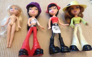 Vtg Lot of 4 Bratz McDonalds 2003 Happy Meal Dolls MGA Toys 5" Roxy Jade Jasmin - Picture 1 of 5