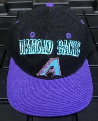 Vintage 90s Arizona Diamondbacks Twins Enterprise Snapback Hat Cap Genuine MLB - Image 1 of 4