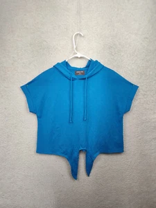 Urban Girl Women Sweatshirt Small Blue Rayon Blend Drawstring Casual Hoodie - Picture 1 of 19