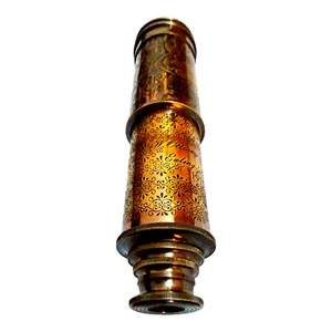 BRASS ANTIQUE VINTAGE 26"VICTORIAN MARINE TELESCOPE WITH WOODEN BOX SPYGLASS - Picture 1 of 6