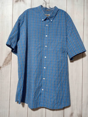 Foundry Shirt Men's 3xl Tall Blue Button Front Short Sleeve Gender Reveal Corpor - Image 1 of 4