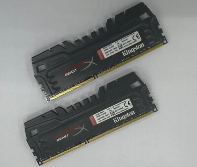 Kingston Hyperx 2 x 8GB DDR3 2400 Desktop DIMM RAM HX324C11T3K2/16 PC3-19200 - Image 1 of 4