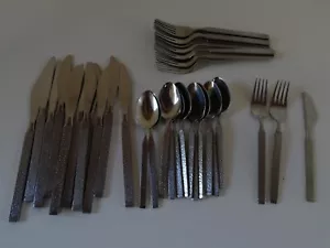 36 Pc. Gorham CASABLANCA Stainless G Hammered Silverware Steel Flatware - Picture 1 of 6