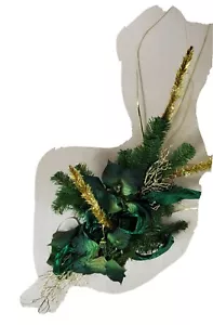 Christmas Swag Holly Holiday Decoration for Mantle Shelves 22-27” long - Picture 1 of 11