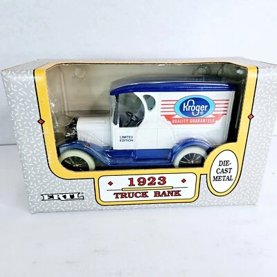 1923 Truck Bank Kroger Delivery Chevy Die Cast Metal Ertl 1992 Limited 1/25 - Image 1 of 4