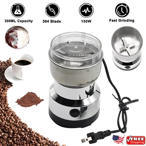 Electric Coffee Bean Grinder Nut Seed Herb Grind Spice Crusher Mill Blender New - Picture 1 of 14