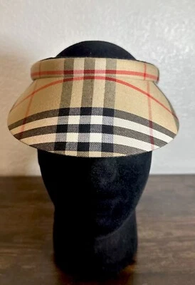 Casquette chapeau visière coton à carreaux Nova vintage BURBERRYS LONDON H18BCX - Photo 1/4