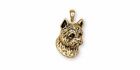 Norwich Terrier Pendant Jewelry 14k Gold Handmade Dog Pendant NT4-PG