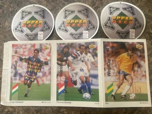 Copa Mundial de Fútbol 1994 Upper Deck Promo Jorge Campos Thomas Dooley Rai Display - Imagen 1 de 2