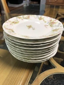 Set of 10 Haviland & Co Bread & Butter Plates "The Princess" Limoges France - Picture 1 of 8