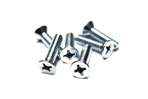 (1000) Viti per macchina 1/4x1" - Phillips testa piatta - zinco - Foto 1 di 1