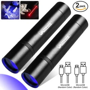 365nm LED UV Lamp Ultra Violet Flashlight Inspection Torch USB Rechargeable USA - Bild 1 von 13