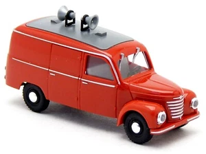 Busch 51210 - Barkas Framo V901 / 2 scatole vigili del fuoco rosso neutro DDR - 1:87 H0 - Foto 1 di 3