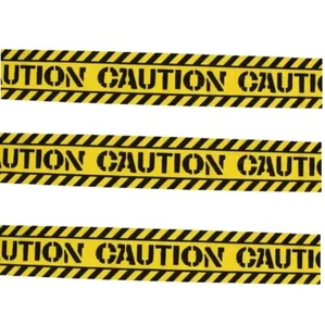 Zombie Prop Building-CAUTION-Barricade Fright Tape-Costume Party Decoration-30ft - Picture 1 of 7