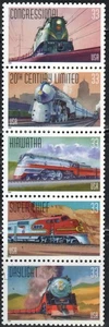 US Scott #3337a, "Famous Trains" Vertical strip of 5, MNH - Picture 1 of 1