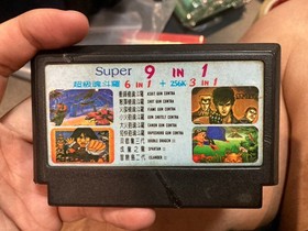 Famicom Game NES 9in1 Super Contra 6 game + Jackie Chan + Double Dragon + Island