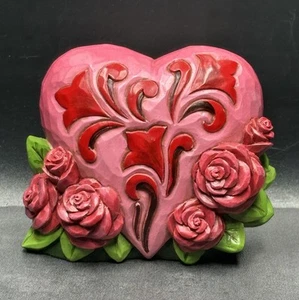 Jim Shore Mini Heart with Roses Valentine's Mother’s Love Heartwood Creek NEW OS - Picture 1 of 9