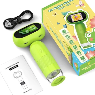 Mini Microscopio Digital de Bolsillo 1000X Niños Educación Ciencia Kit Juguetes Foto 1 de 4