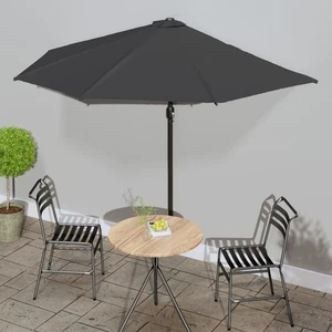 Sombrilla de jardín tela de poliéster antracita 118,1 x 61,0 pulgadas - Imagen 1 de 9