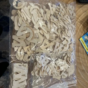 Wooden Letters 2”& 1.5”for Crafts Unfinished Capital Wooden Alphabet Let 272Pcs - Picture 1 of 4