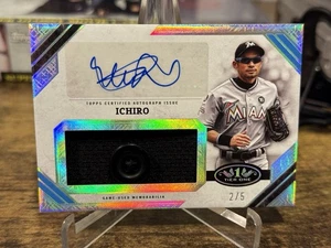 2025 Topps Tier One Ichiro Suzuki Auto Prime Patch Button Jersey /5 Marlins - Picture 1 of 4