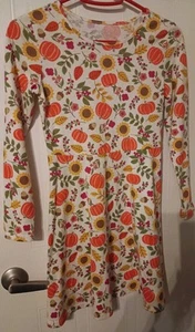 Kürbis & Sonnenblume Herbst Thanksgiving Langarm Mädchen Kleid 10/12 - Bild 1 von 4