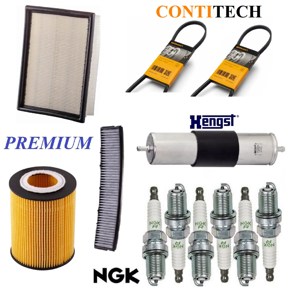 Tune Up Kit Filters Serpentine Belt Spark Plugs for BMW 328i L6 2.8L 1999-2000 - Image 1 of 1