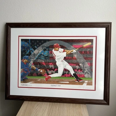 National Hero Mark McGwire St Louis Cardinals 1998 Rick Rush Litho 359/1000 - Image 1 of 4