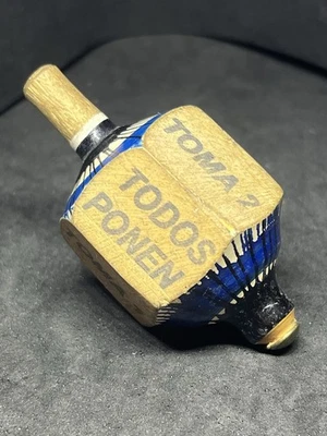 Juego Mexicano Toma Todo - Pirinola Take One - Juguete Giratorio Madera De Colección A3 Foto 1 de 4