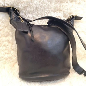 Bolso Bandolera Coach Tattersall Bleeker Bucket Feedbag Whisky Negro De Colección 11422 - Imagen 1 de 11