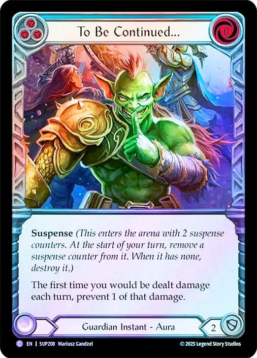 FAB  COLD FOIL  To Be Continued...  - Super Slam Card # 208 - Image 1 of 1