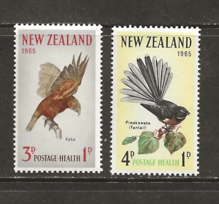 NUEVA ZELANDA - 1965 MNH JUEGO DE SALUD - AVES - SCOTT B69-B70 - S423 Foto 1 de 1