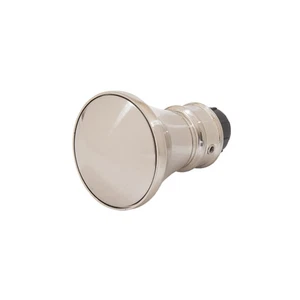 Silber Trompetenfinale 28 mm Gardinenstange Endkappen Satiniert Paar - Bild 1 von 6