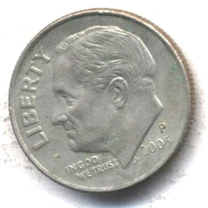 2005 P ROOSEVELT DIME 10 CENT AMERICAN  Circulated Business STRIKE COIN #716 - Picture 1 of 2