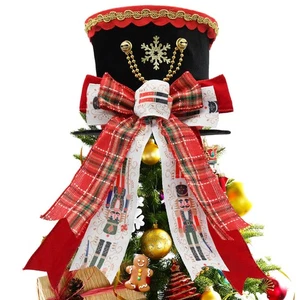 Nutcraker Christmas Tree Topper Hat,Large Top Hat Christmas Tree Topper with ... - Bild 1 von 7