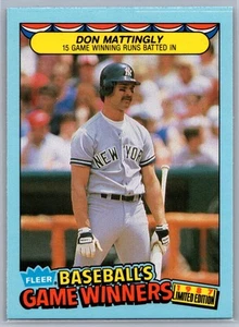 1987 Fleer Baseball's Game Winners #26 Don Mattingly - Picture 1 of 2