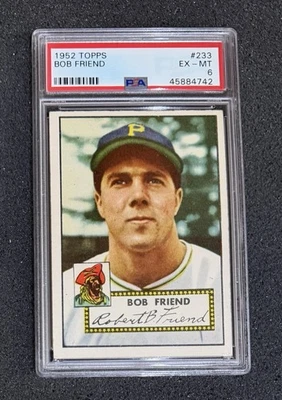 1952 Topps - #233 Bob Friend - PSA 6 Foto 1 de 2