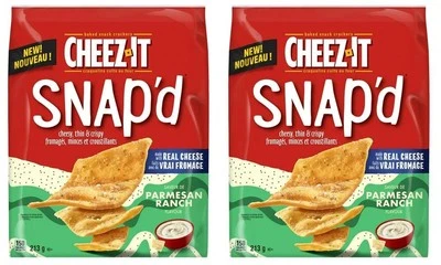 Galletas con sabor a rancho parmesano Cheez-It Snap'd, 213 g (paquete de 2) Foto 1 de 4