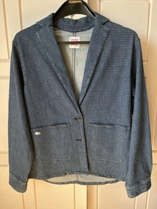 Lacoste Blue Denim Blazer Size Small - Picture 1 of 4