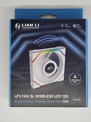 Ventilador Lian Li UNI SL LCD Inalámbrico 120mm Ventilador ARGB Blanco Pantalla 1.6" 2.4 GHz Foto 1 de 3