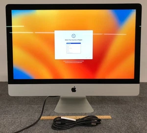 Apple iMac A1419 BTO/CTO 5K 27" AIO i7-7700K 16GB RAM 512GB NVMe, As Is w/Cord - Picture 1 of 5