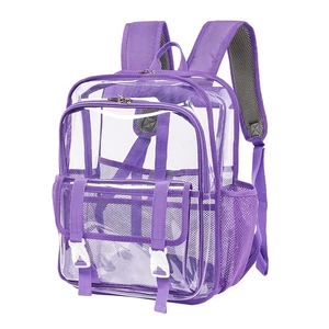 Clear Backpack Clear Bag Stadium Approved Heavy Duty See Through Backpack Wat... - Picture 1 of 8
