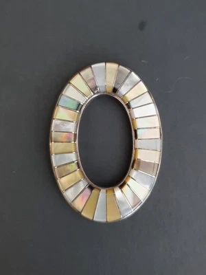 Colgante Lariat Laop Esterlina Madreperla Firmado CK Foto 1 de 4