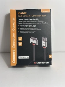 Monster Charging Icable Dock Connect Iphone Ipad Ipod 3m UBS Sync Charger 3.28ft - Picture 1 of 6