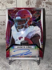 Jahmyr Gibbs 2023 Leaf Metal Pink Prizm. Auto Autograph 1/3 Alabama & Lions