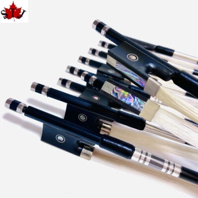 10pcs Strong Professional black Carbon fiber violin bow 1/2 ,round Stick - Image 1 of 4