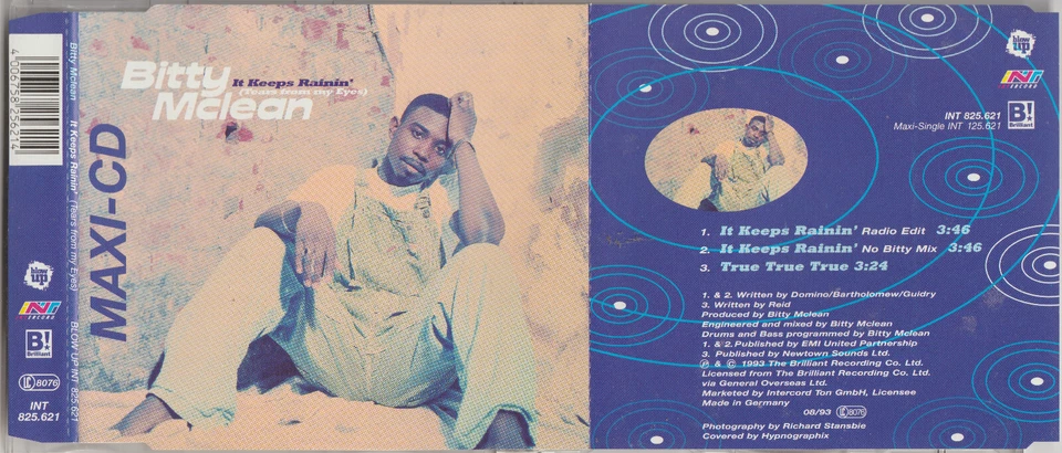 Bitty McLean - It keeps rainin' Tears from my Eyes (1993) [3 Track Maxi-CD] - Bild 1 von 1