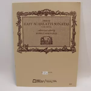 Twelve Easy Scarlatti Sonatas Piano Songbook Score Study Edition 1950 Marks - Picture 1 of 8