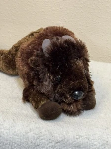 Aurora 2019 Buffalo Plush 12 Inch Long Brown Stuffed Toy Buffalo - Picture 1 of 8